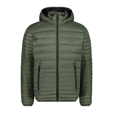 CMP quilted jacket with hood and 3M Thinsulate padding green men
